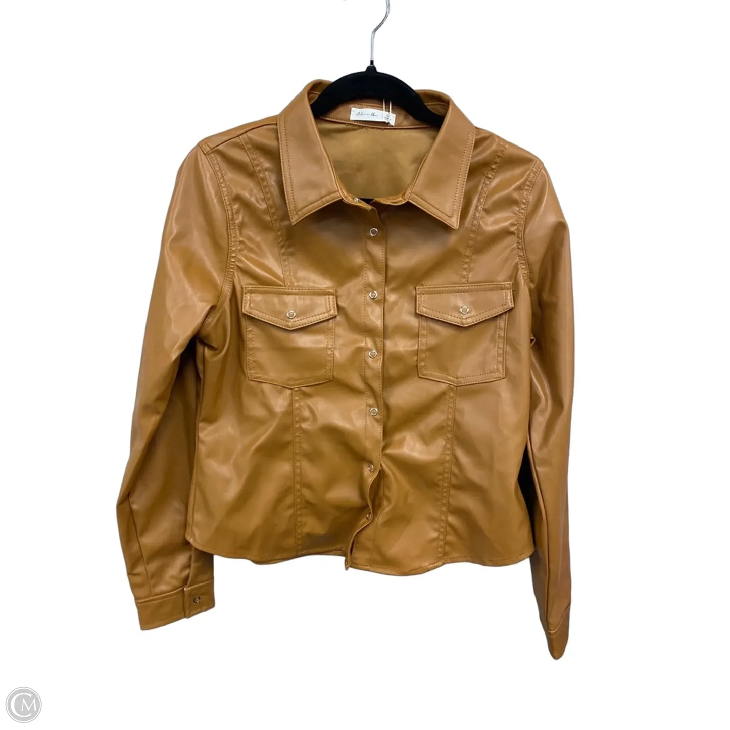 Top Long Sleeve By Active Usa In Copper, Size: L