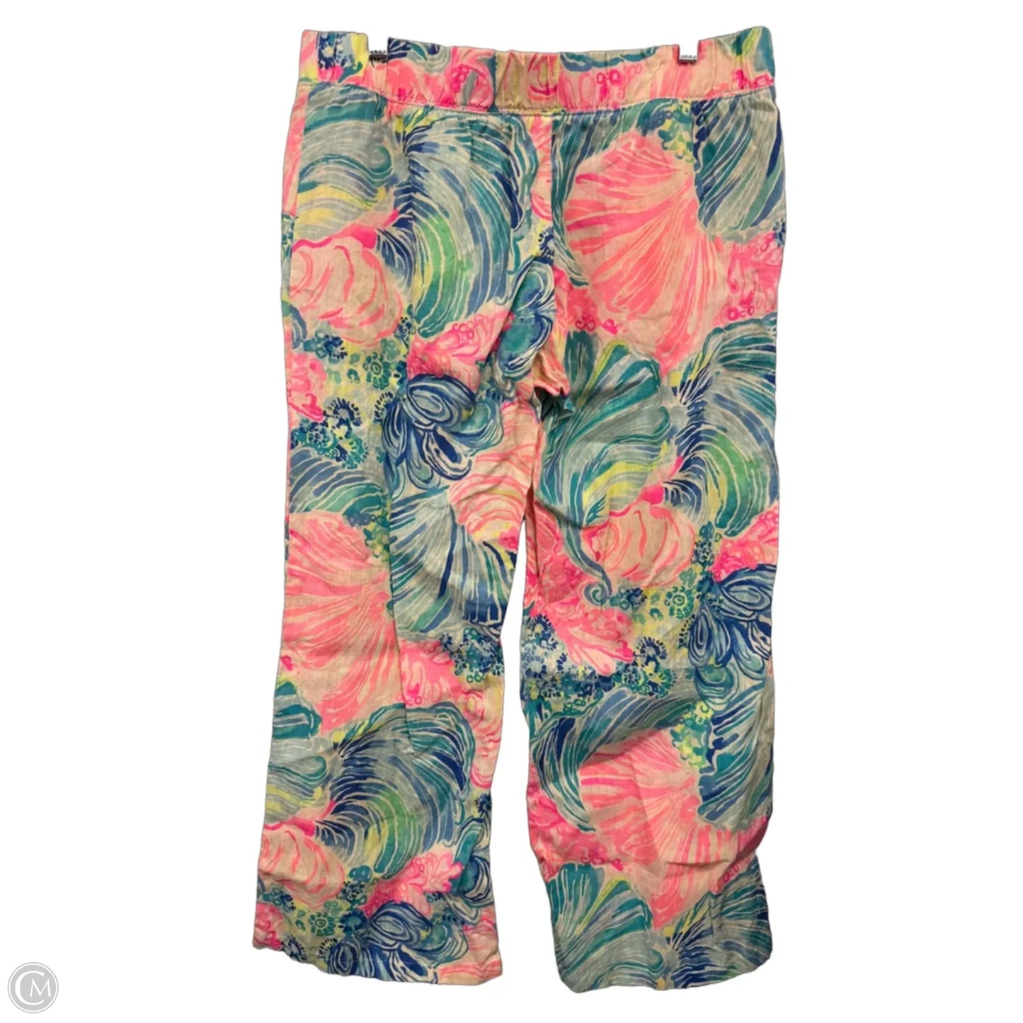 Pants Designer By Lilly Pulitzer In Blue & Pink, Size: L