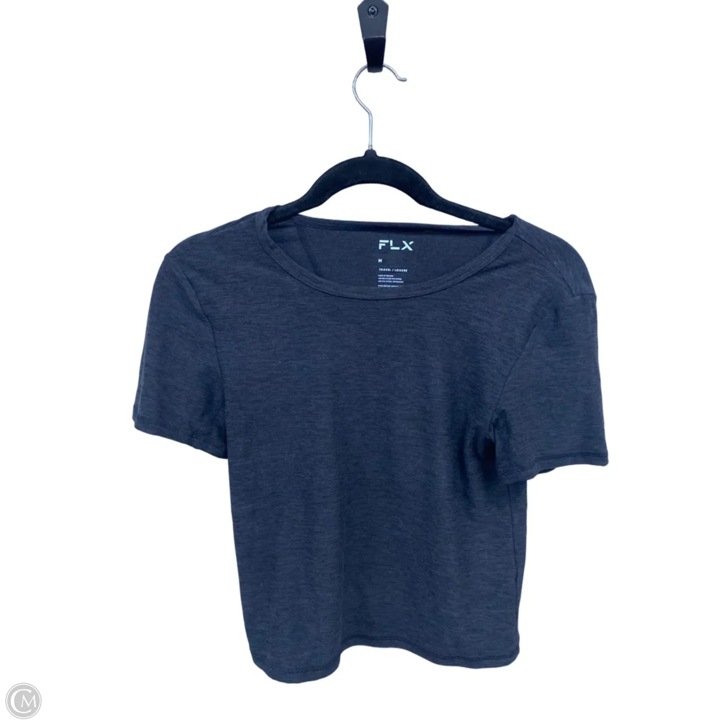 Athletic Top Short Sleeve By Flx In Black, Size: M