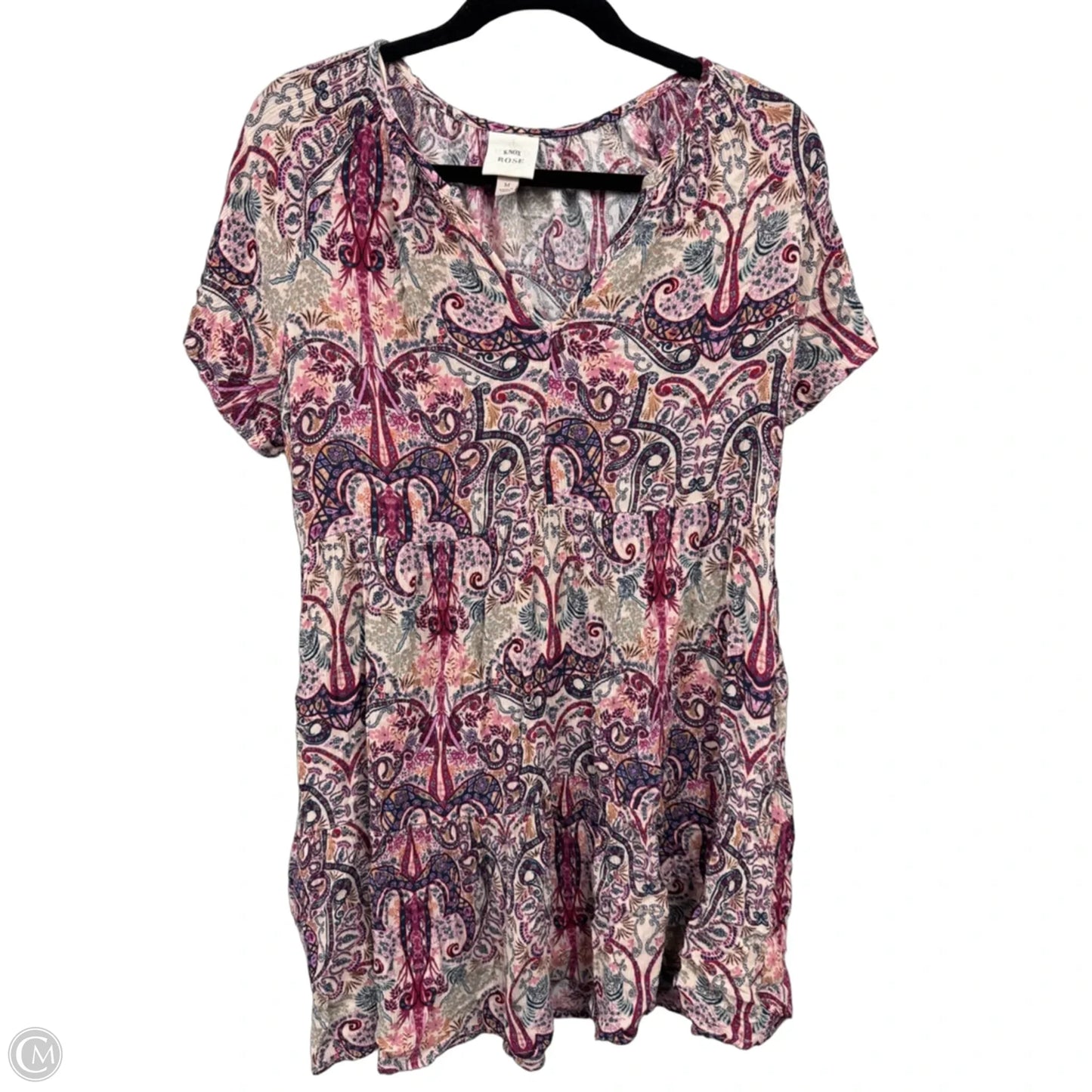 Dress Casual Short By Knox Rose In Pink & Red, Size: M