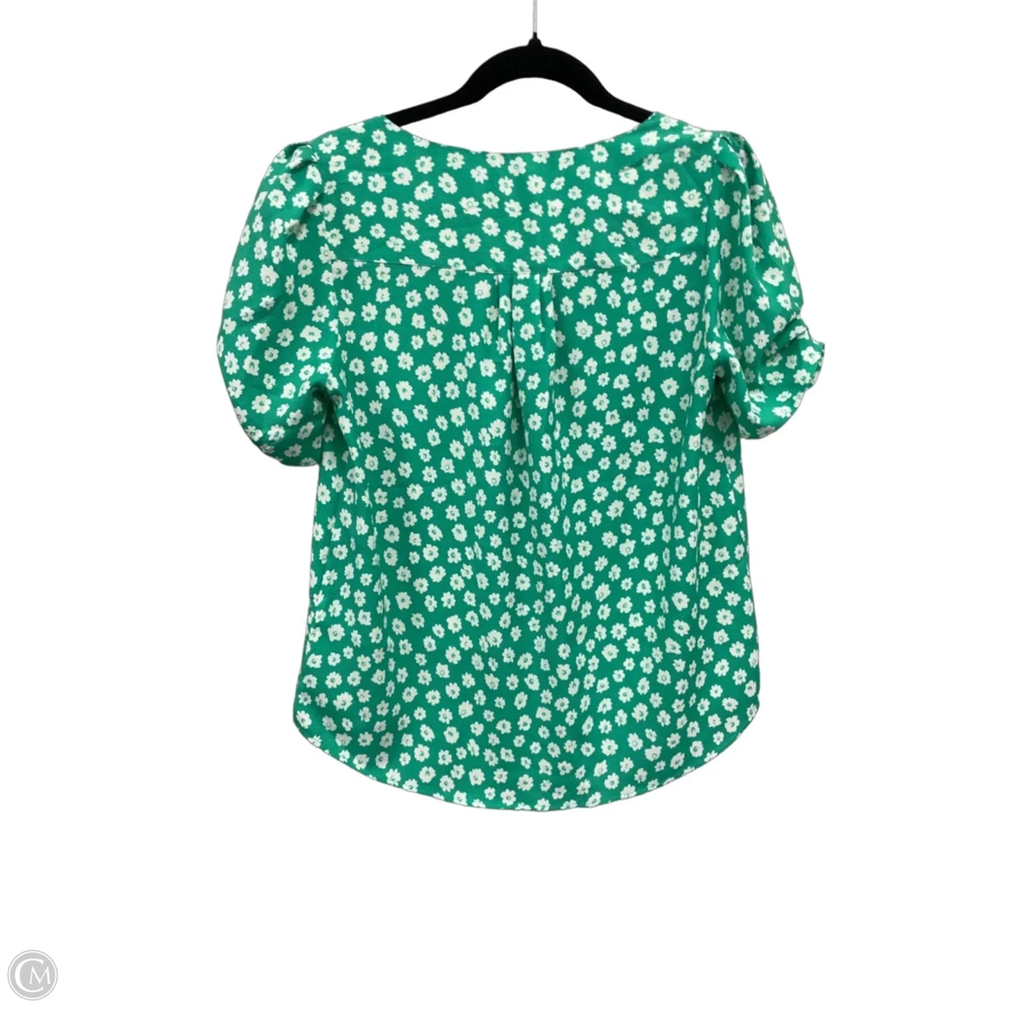 Top Short Sleeve By Eliane Rose In Green & White, Size: S
