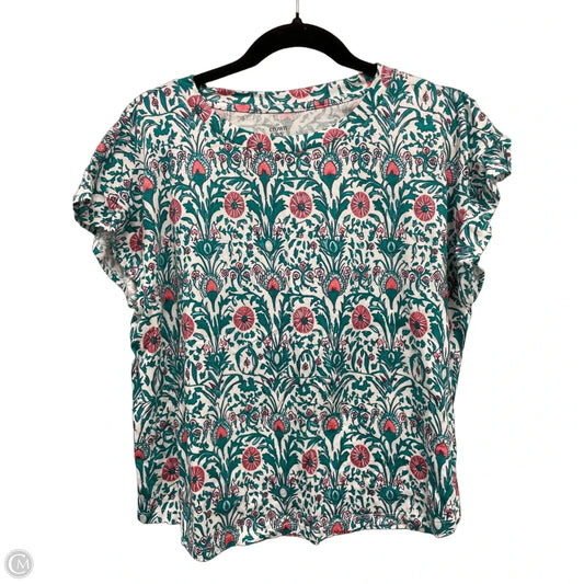 Top Short Sleeve Basic By Crown And Ivy In Green & Orange, Size: Mp