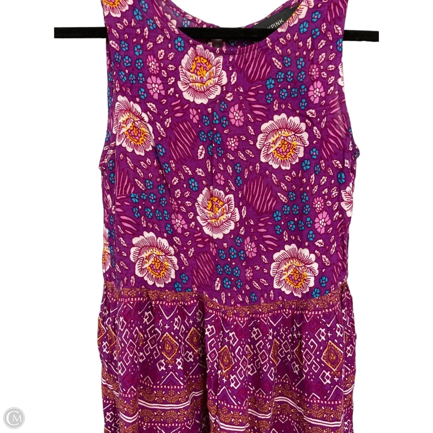 Dress Casual Short By Minkpink In Purple & Yellow, Size: S