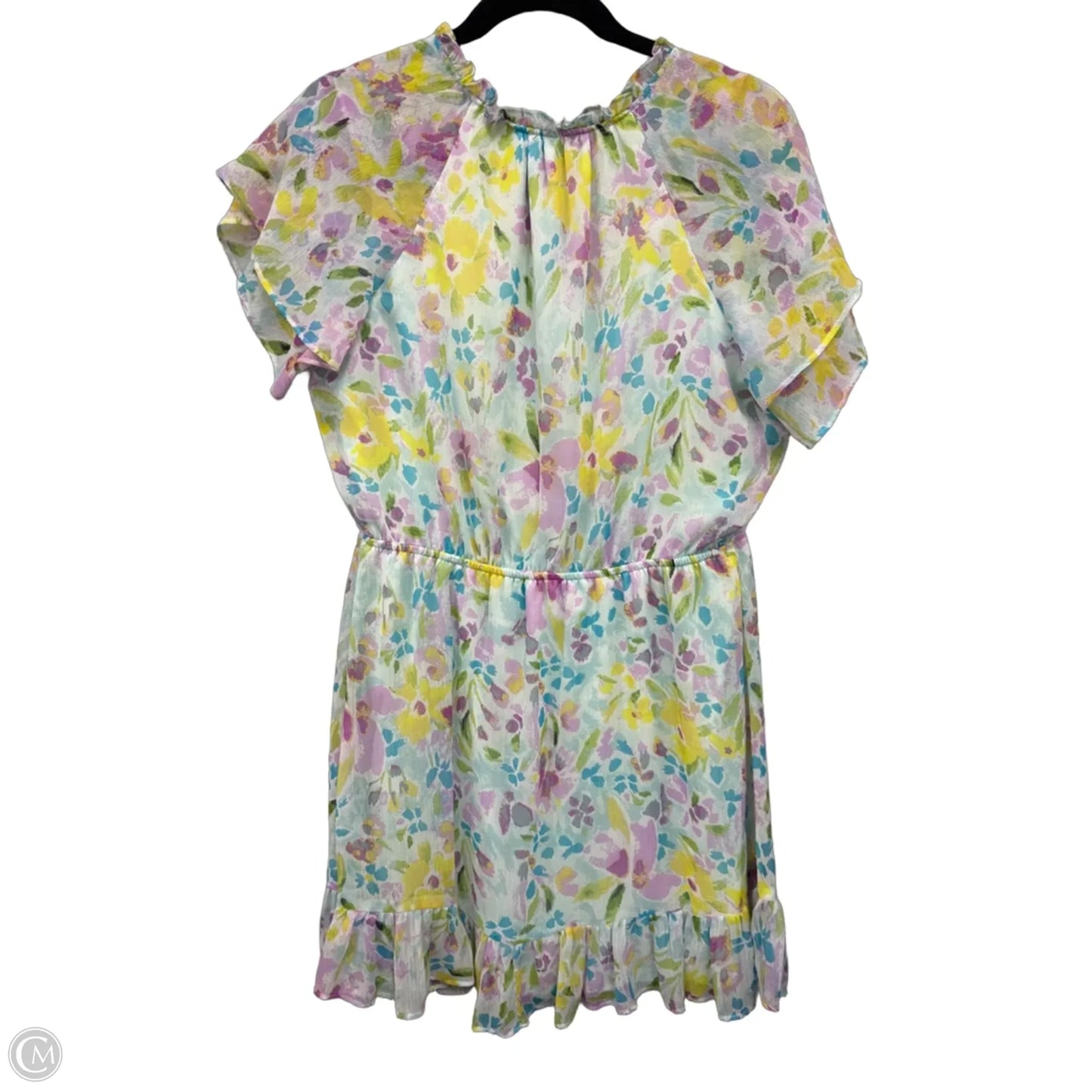 Dress Casual Short By Lc Lauren Conrad In Blue & Yellow, Size: L