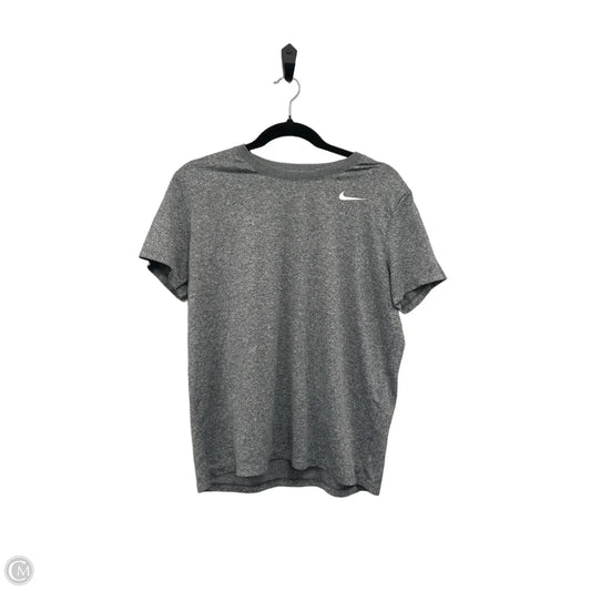 Athletic Top Short Sleeve By Nike Apparel In Grey, Size: L