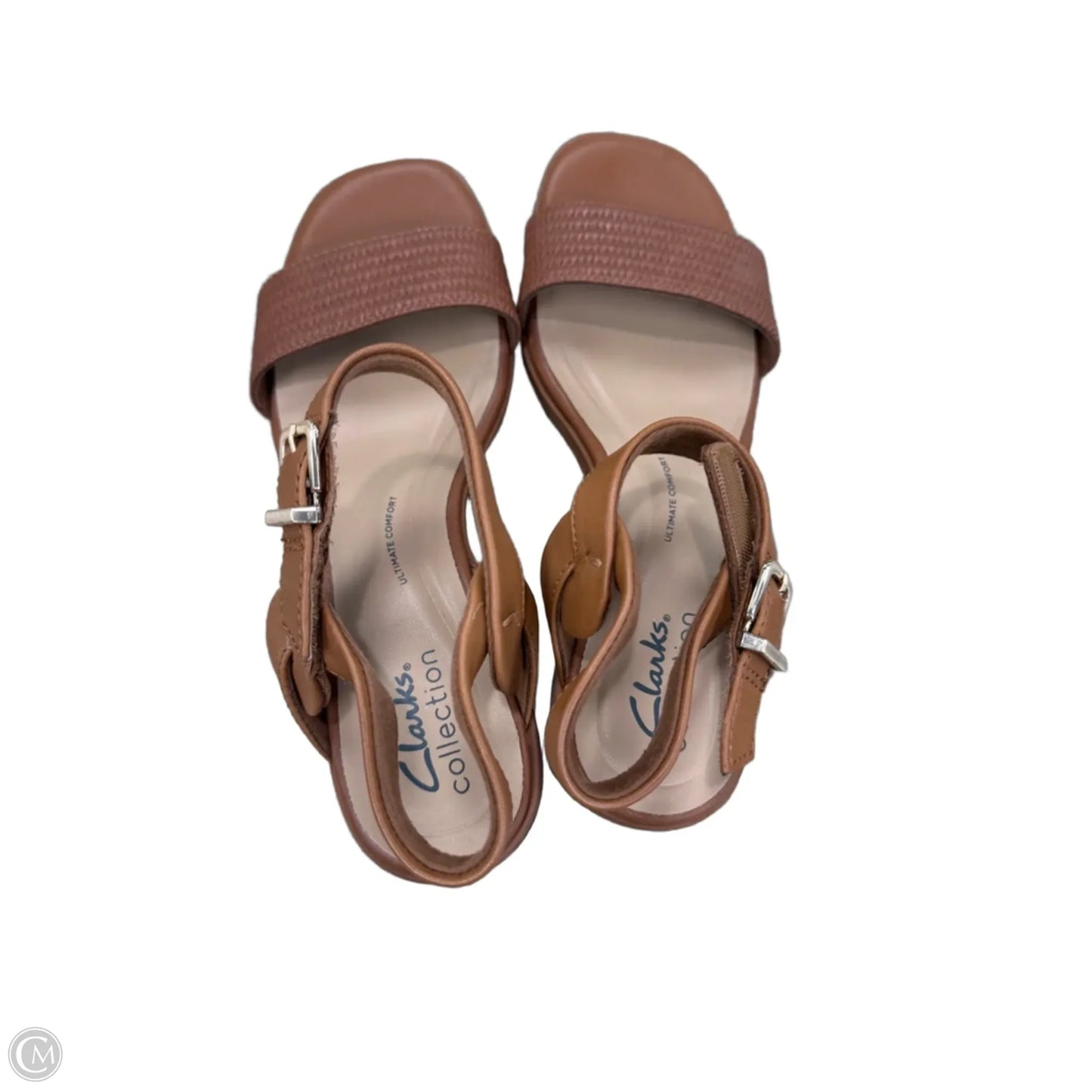 Sandals Heels Block By Clarks In Copper, Size: 7.5