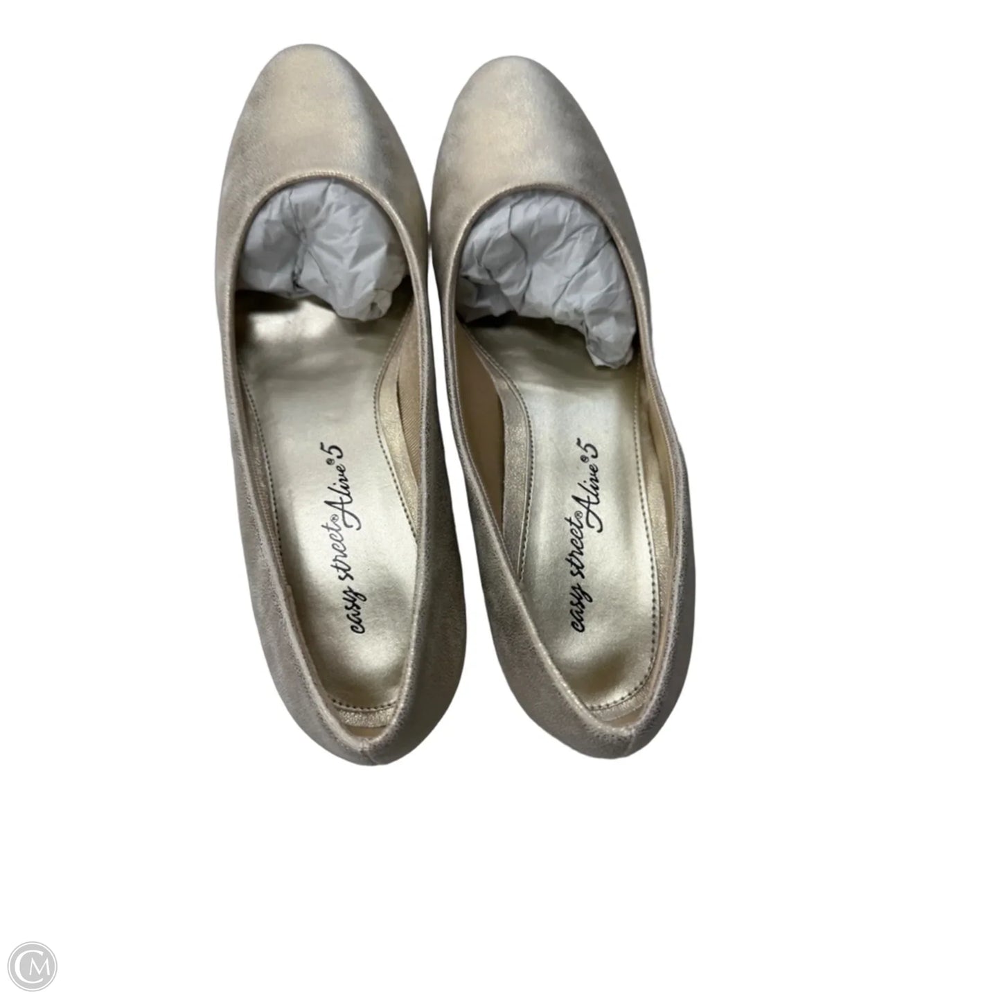 Shoes Heels Block By Easy Street In Gold, Size: 9
