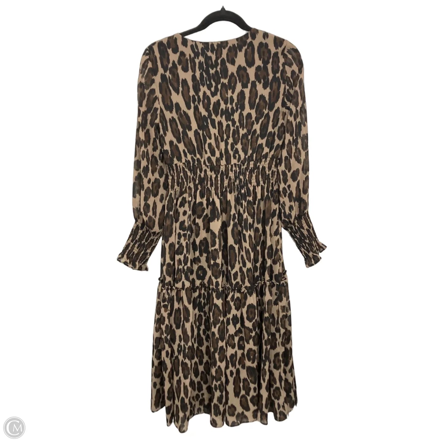 Dress Casual Midi By Taylor In Black & Tan, Size: 4