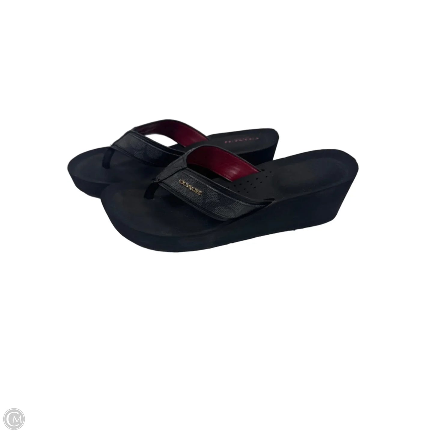 Sandals Designer By Coach In Black, Size: 8