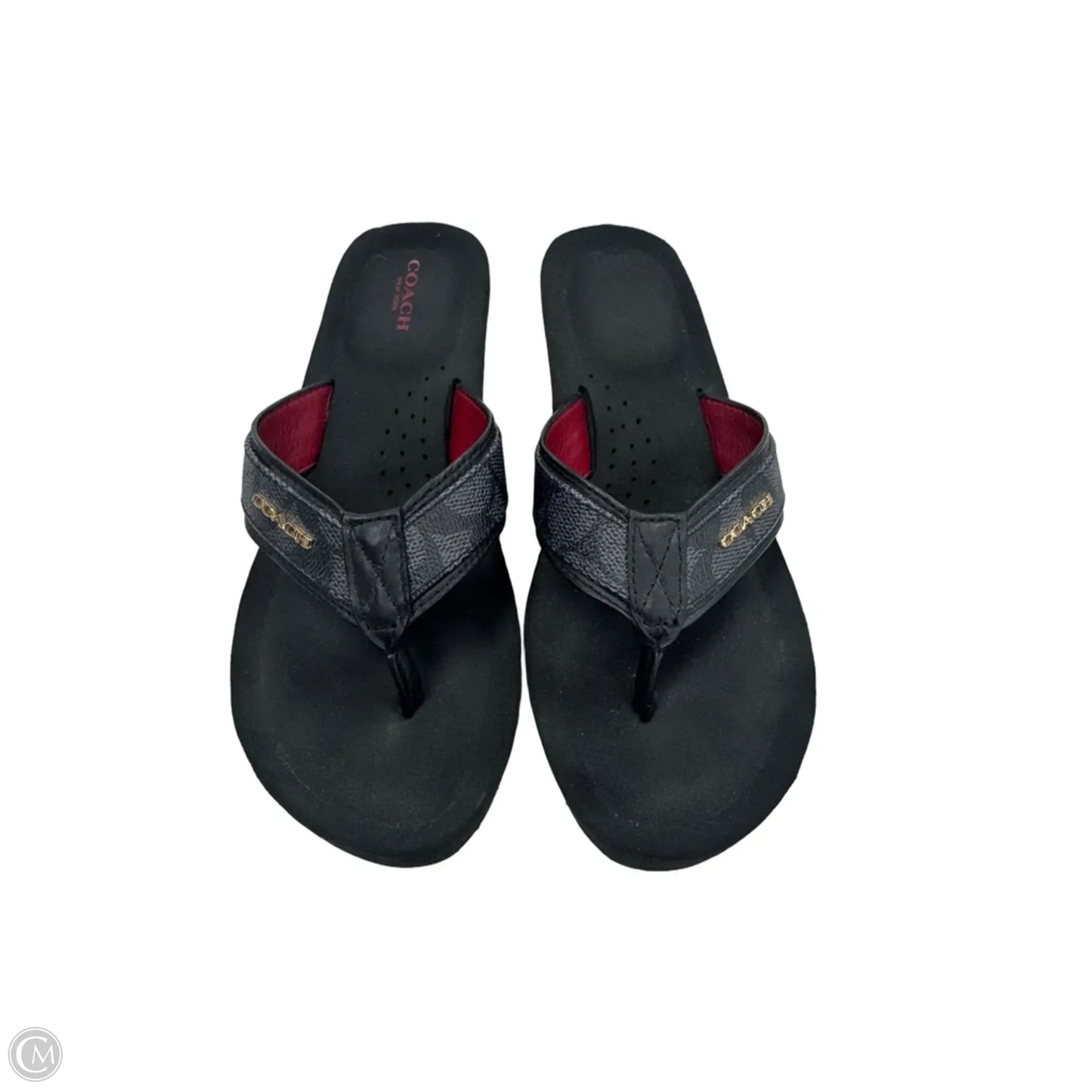 Sandals Designer By Coach In Black, Size: 8