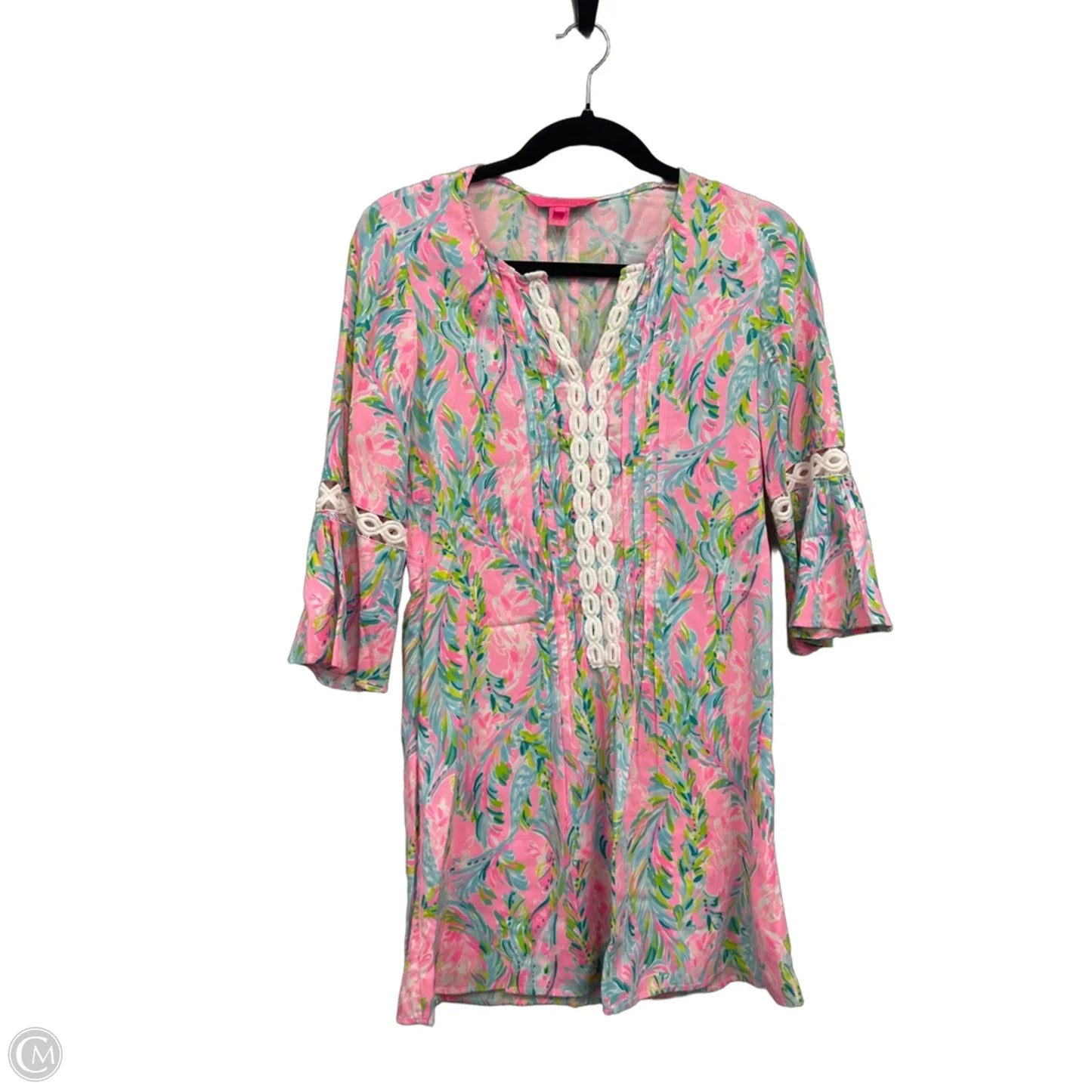 Dress Designer By Lilly Pulitzer In Green & Pink, Size: Xxs