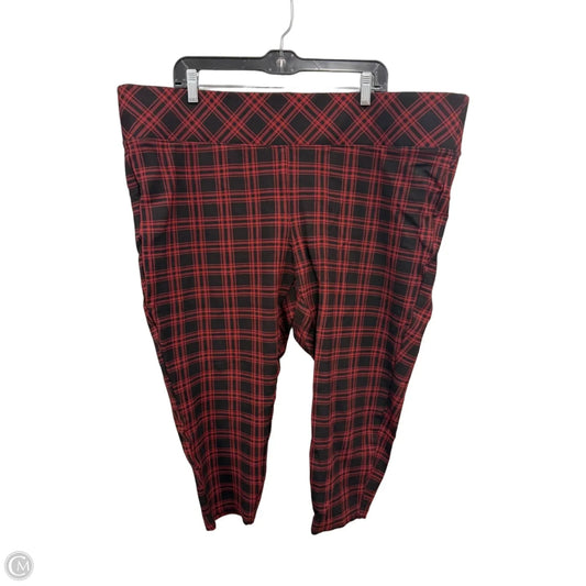Pants Cropped By Torrid In Black & Red, Size: 4x
