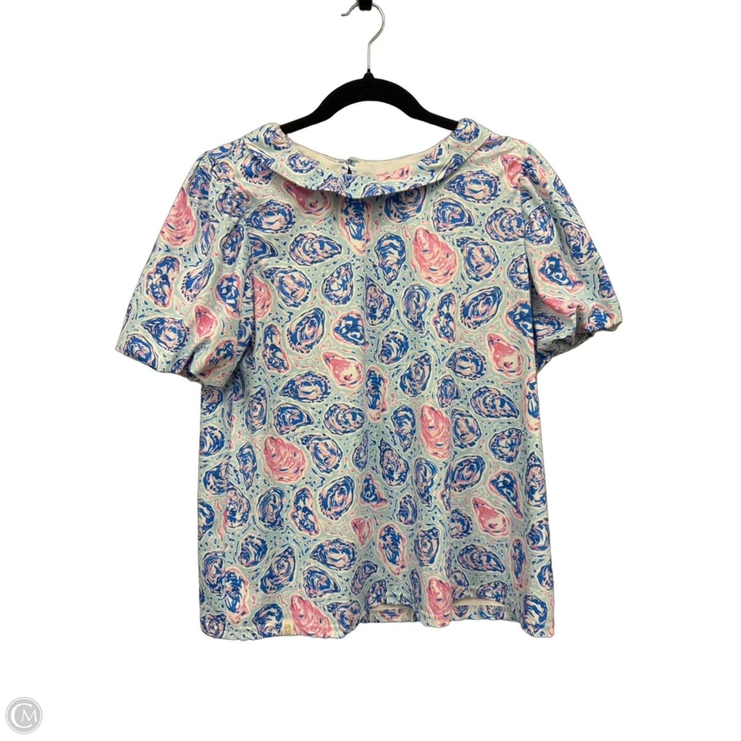 Top Short Sleeve By Simply Southern In Blue & Pink, Size: S