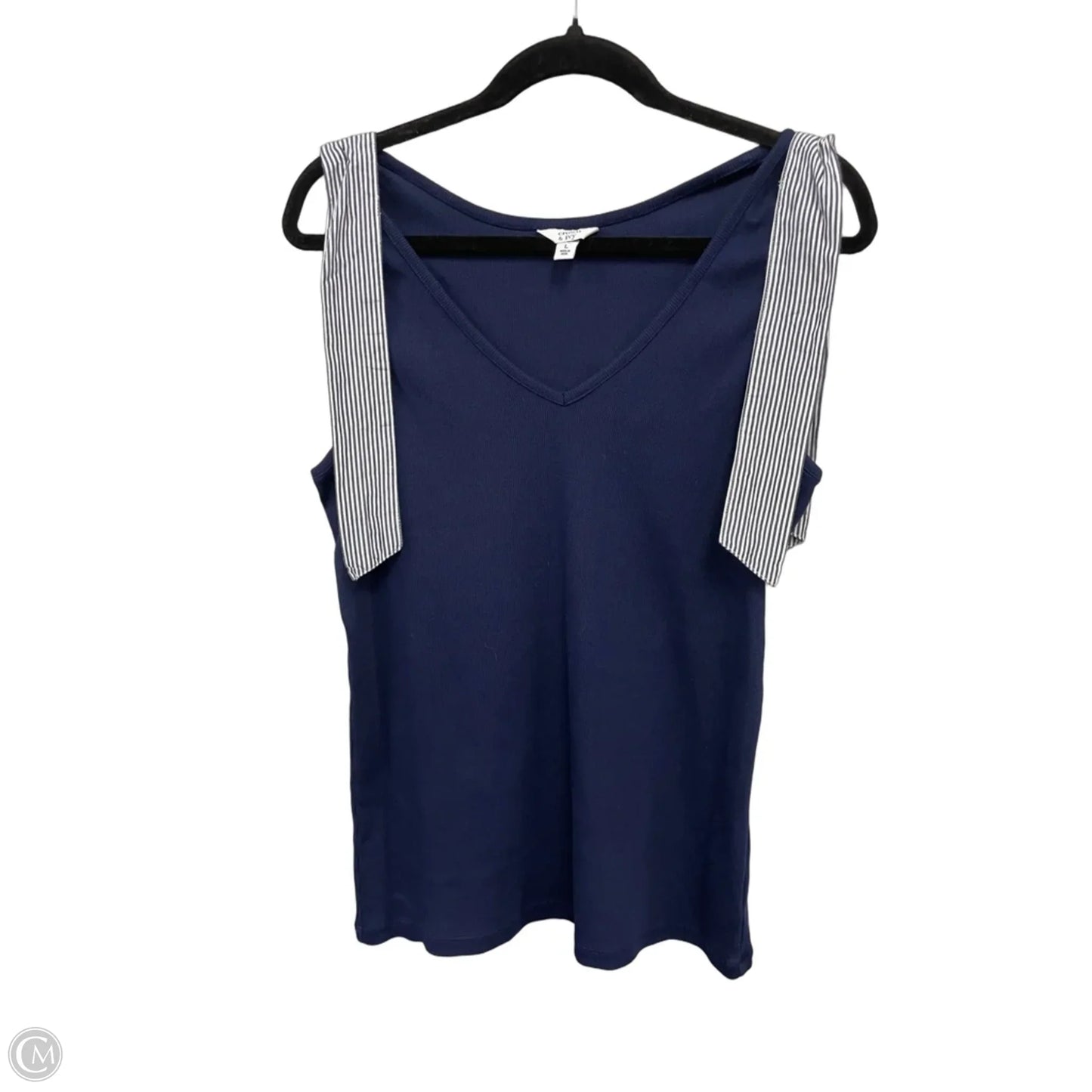 Top Sleeveless By Crown And Ivy In Blue, Size: L