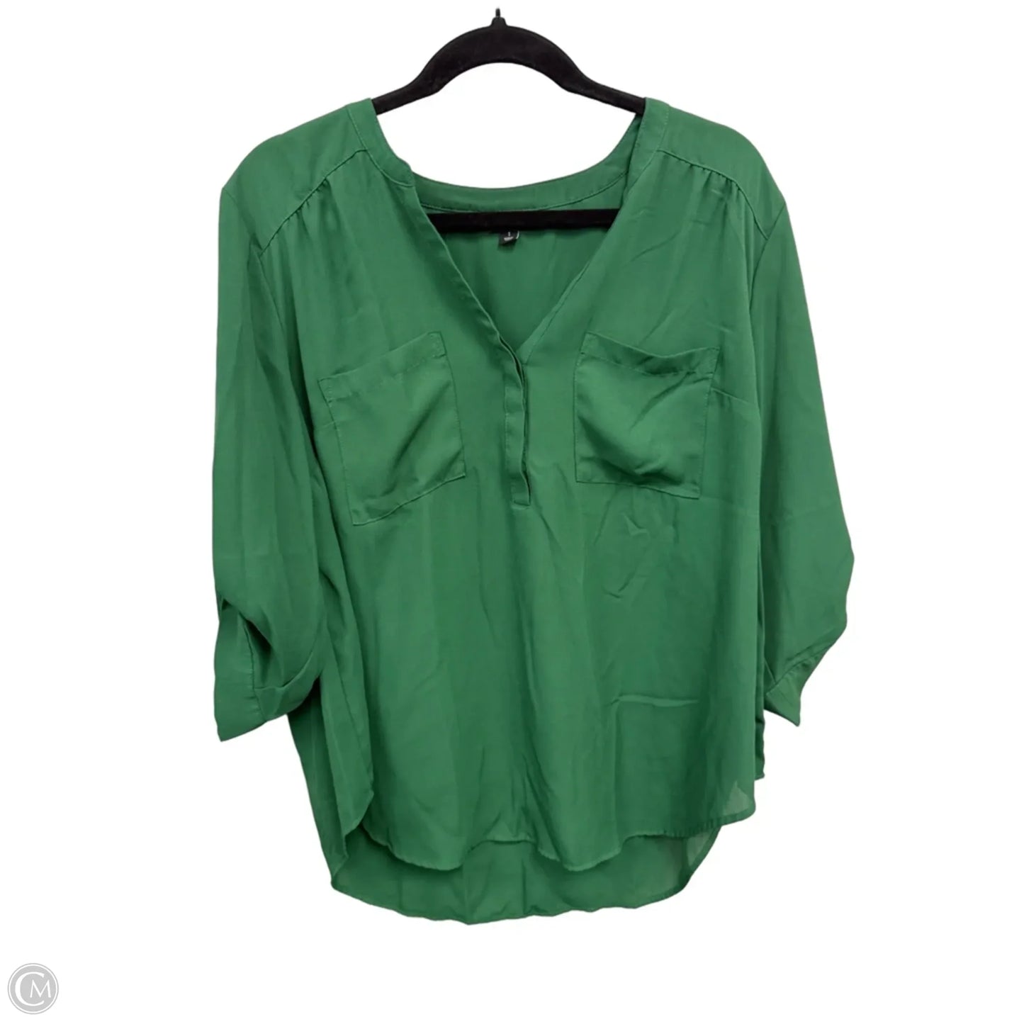 Top 3/4 Sleeve By Torrid In Green, Size: 1x