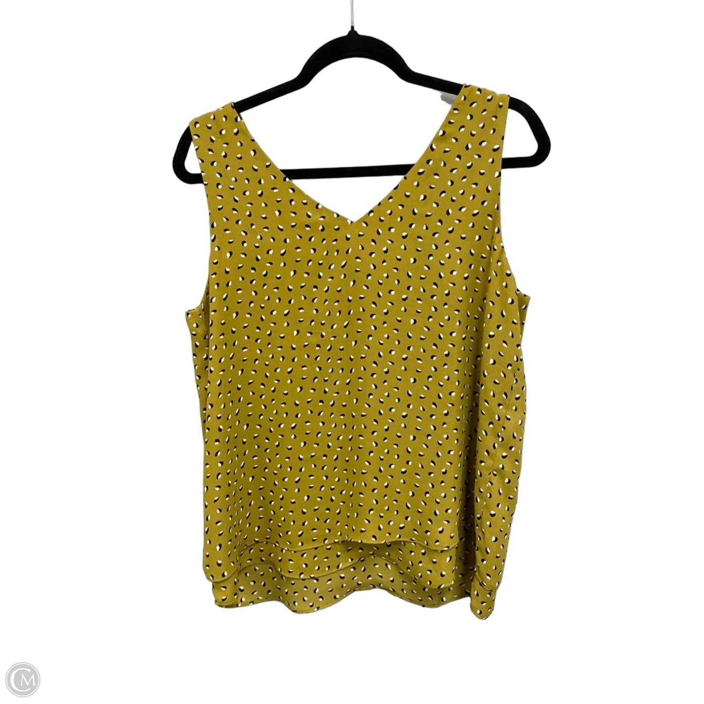 Top Sleeveless By Ann Taylor In Gold & White, Size: M