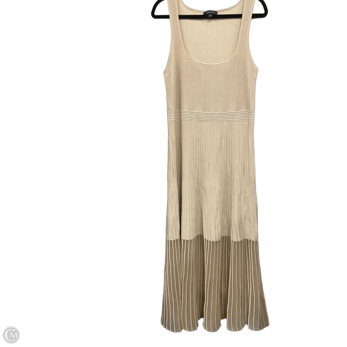 Dress Casual Maxi By Ann Taylor In Tan, Size: L