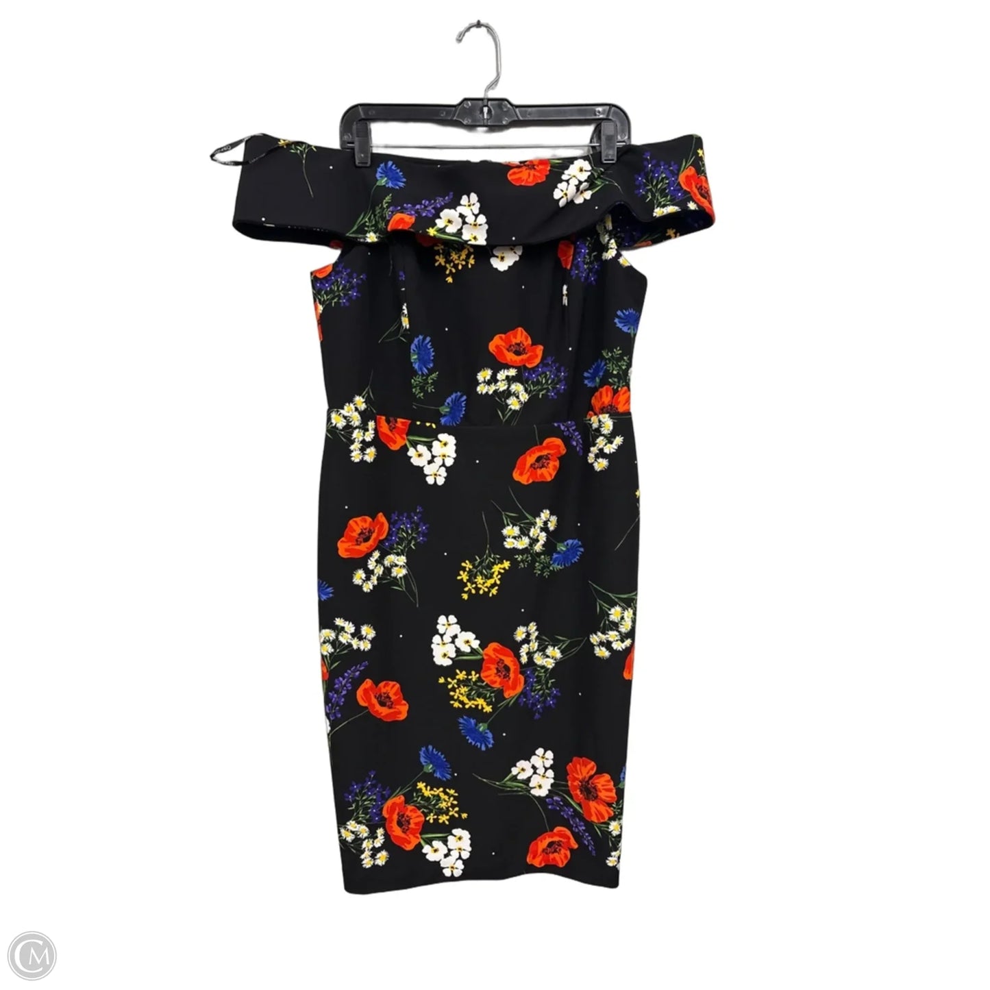 Dress Casual Short By Calvin Klein In Black & Red, Size: 14