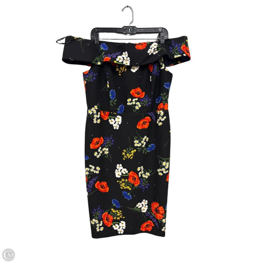 Dress Casual Short By Calvin Klein In Black & Red, Size: 14