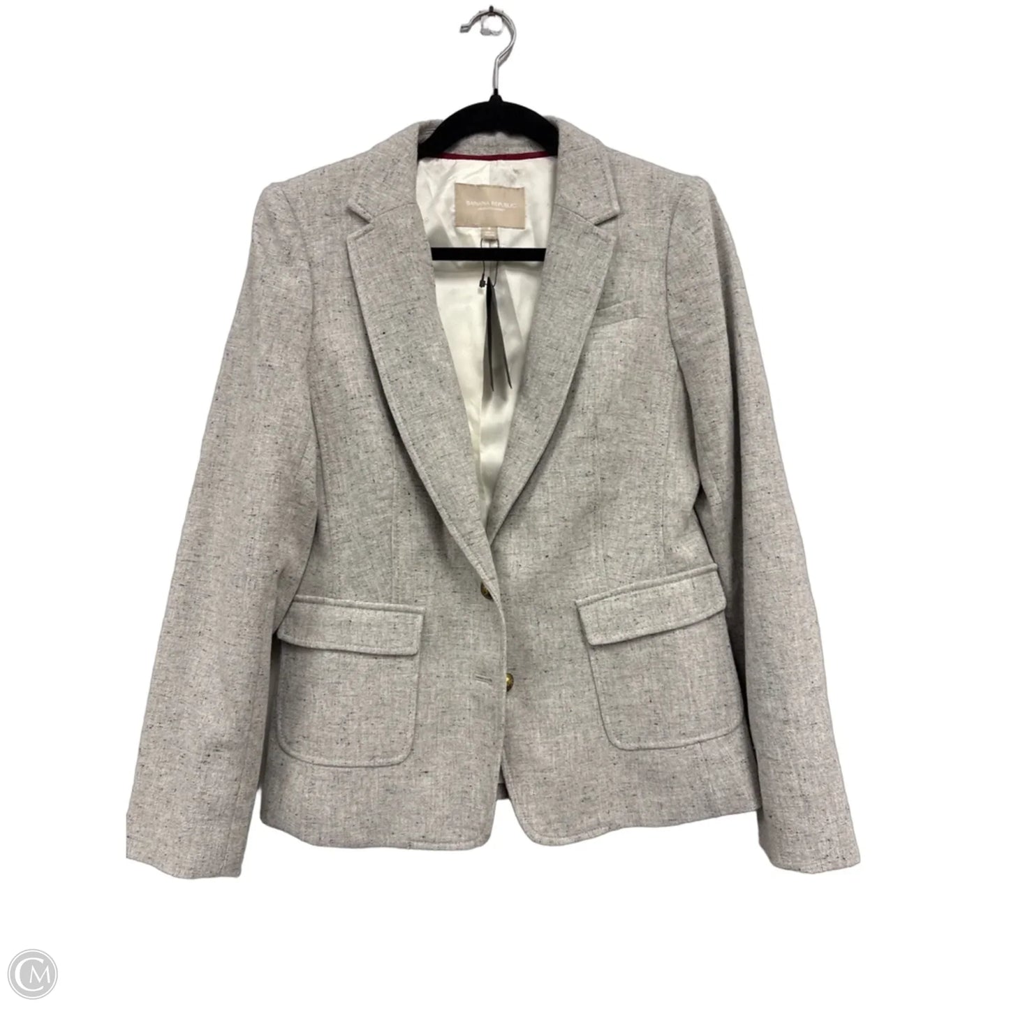 Blazer By Banana Republic In Grey, Size: 8
