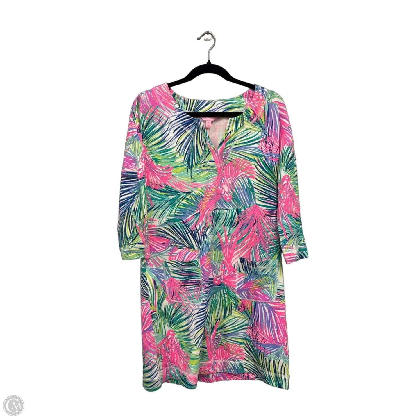 Dress Designer By Lilly Pulitzer In Green & Pink, Size: S