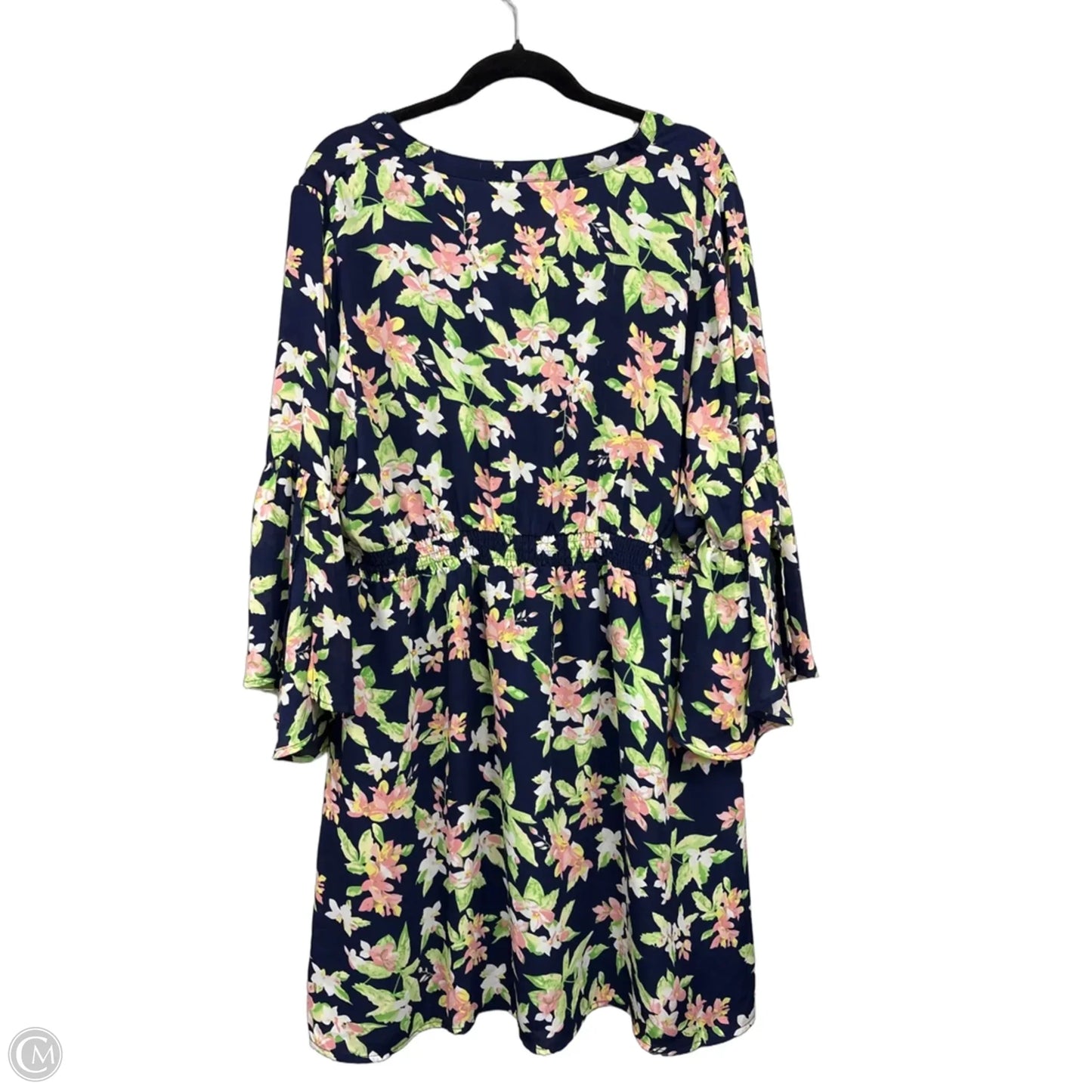 Dress Casual Short By Umgee In Blue & Pink, Size: 2x