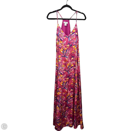 Dress Casual Maxi By Nicole Miller In Blue & Pink, Size: M