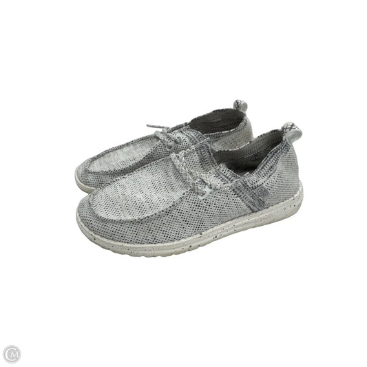 Shoes Sneakers By Hey Dude In Black & White, Size: 7