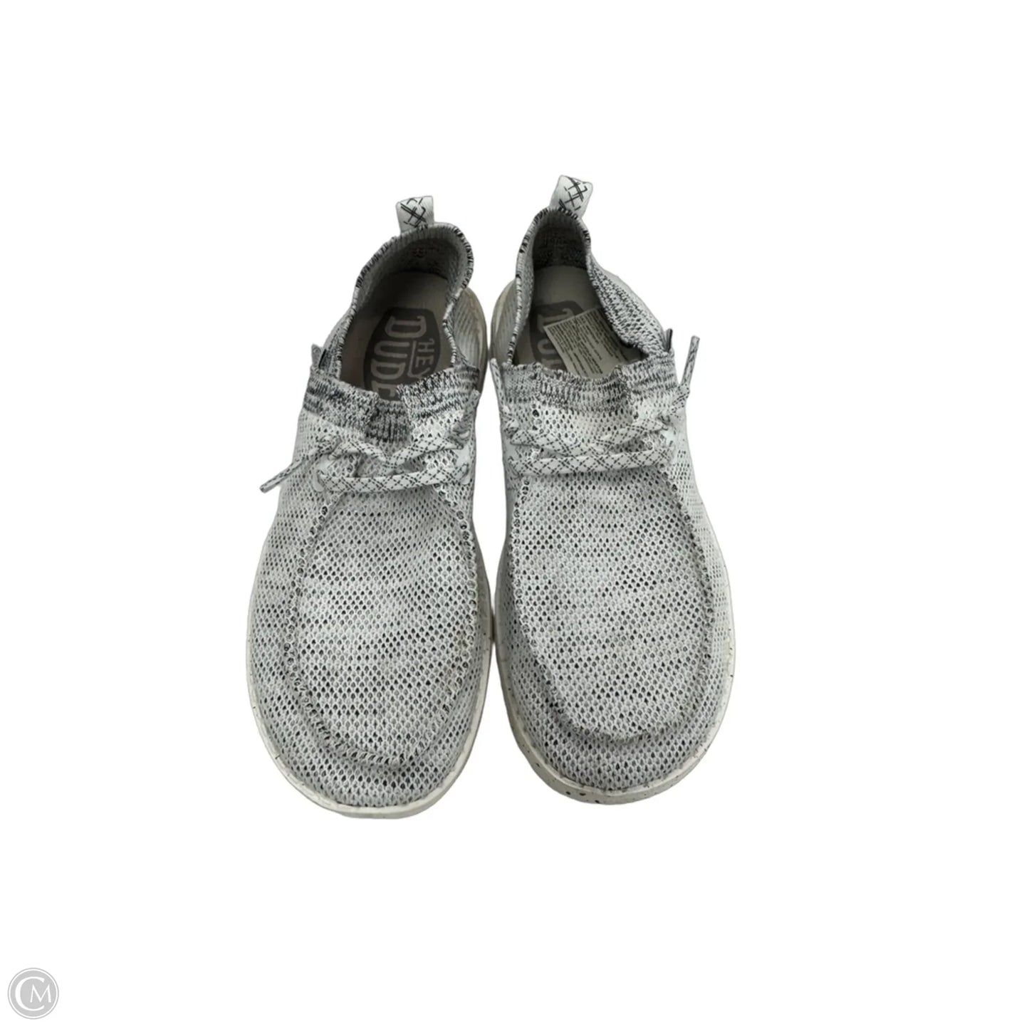 Shoes Sneakers By Hey Dude In Black & White, Size: 7