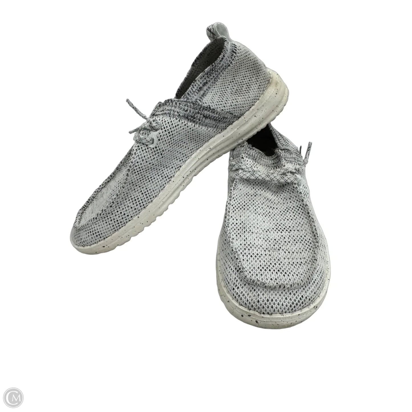 Shoes Sneakers By Hey Dude In Black & White, Size: 7