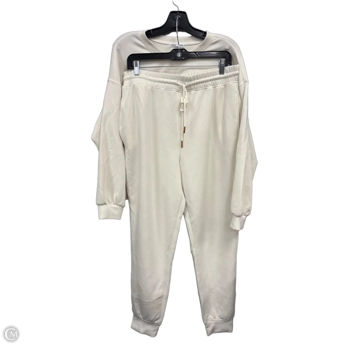 Pants Set 2pc By Mary Square In Cream, Size: L