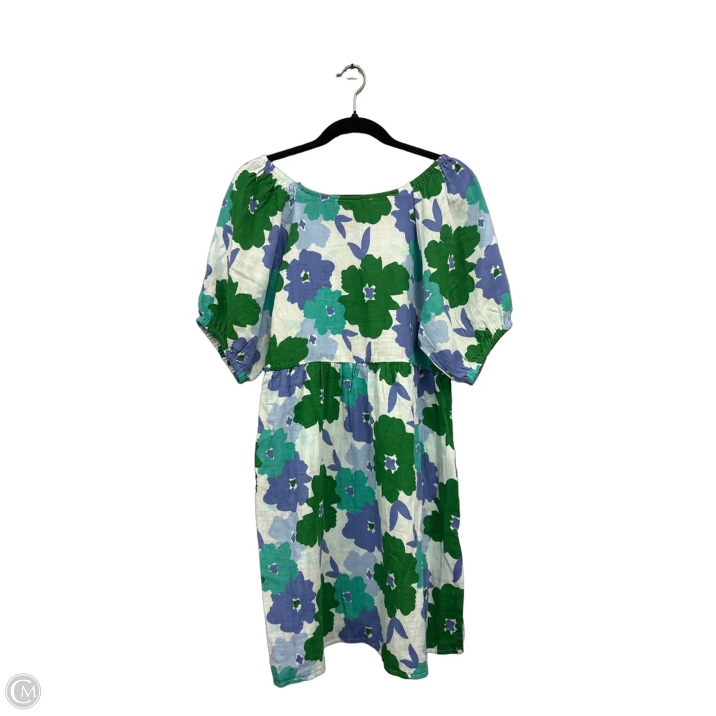 Dress Casual Short By Michelle Mcdowell In Green & Purple, Size: M