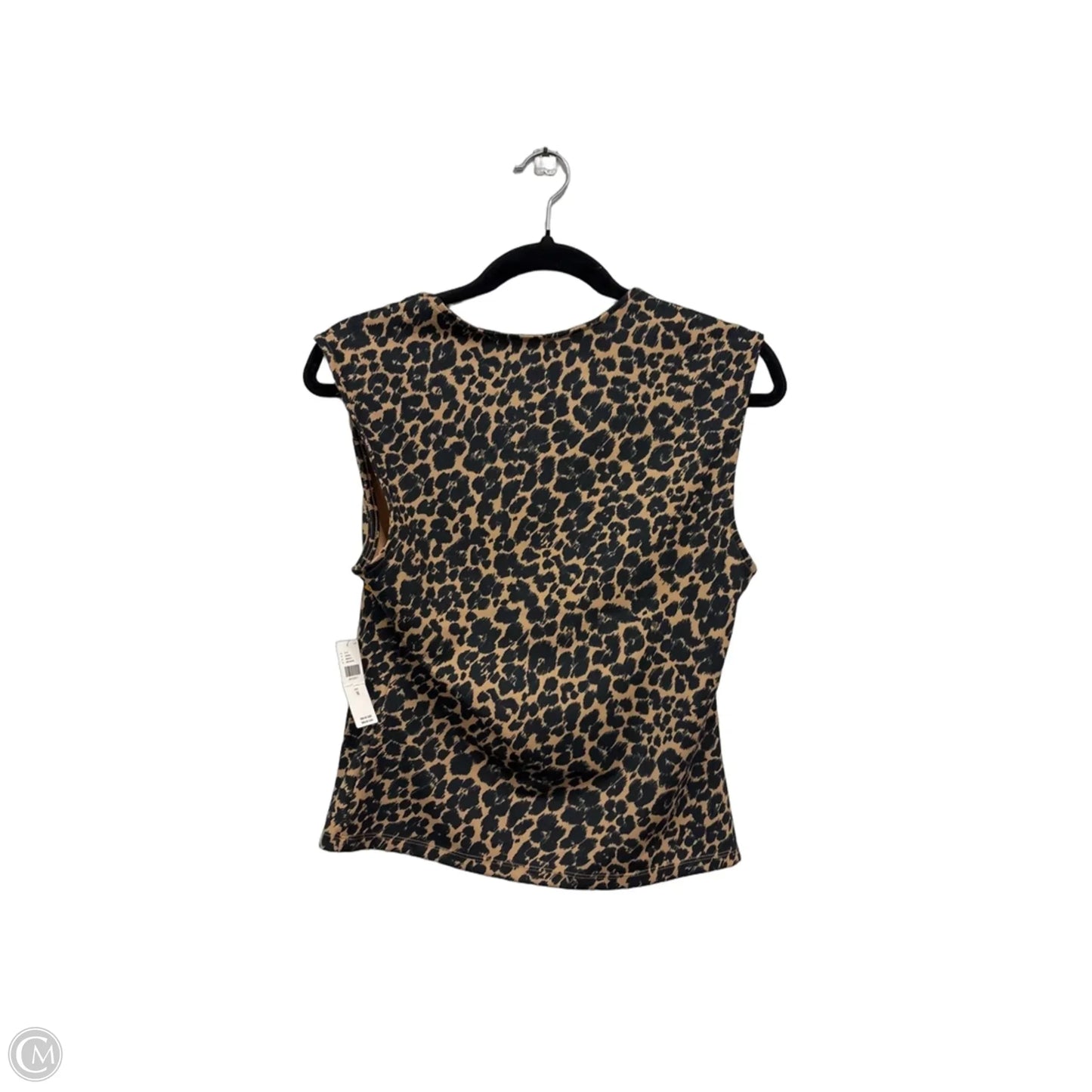 Top Sleeveless By Maeve In Black & Tan, Size: M