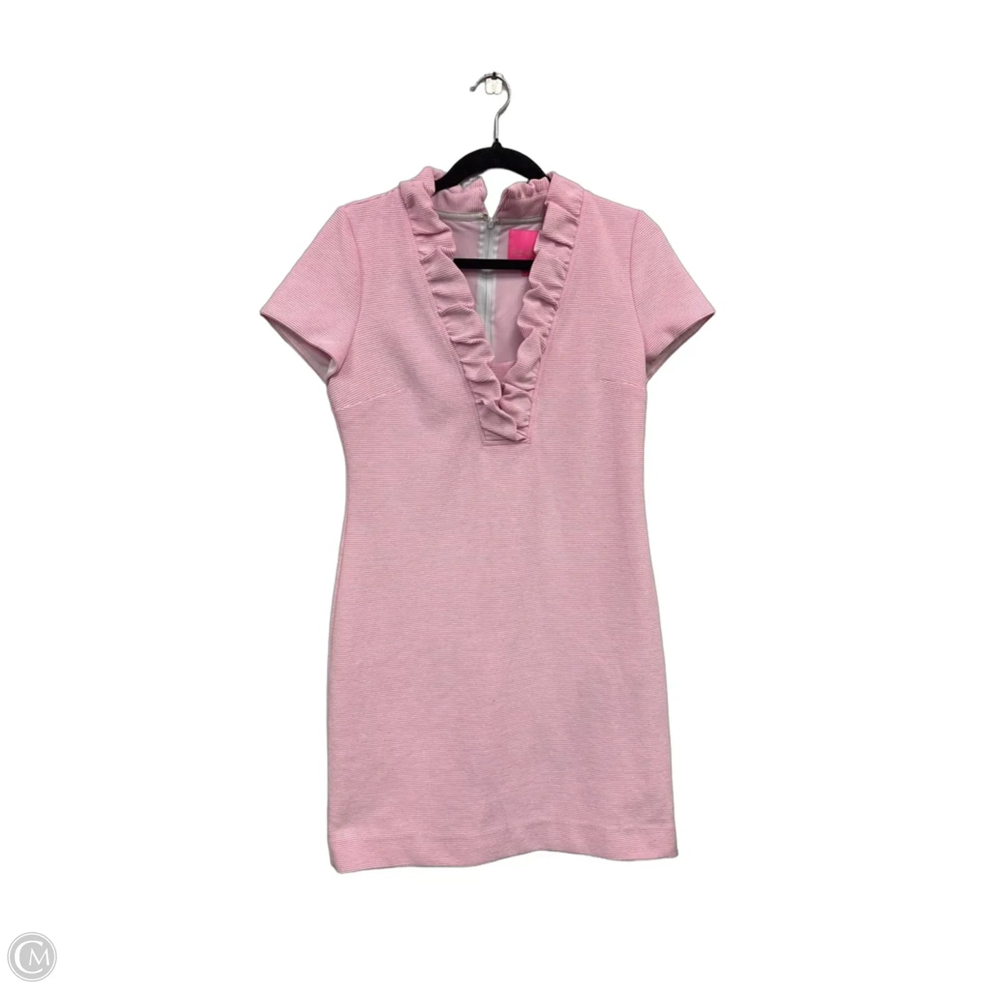 Dress Designer By Lilly Pulitzer In Pink & White, Size: M
