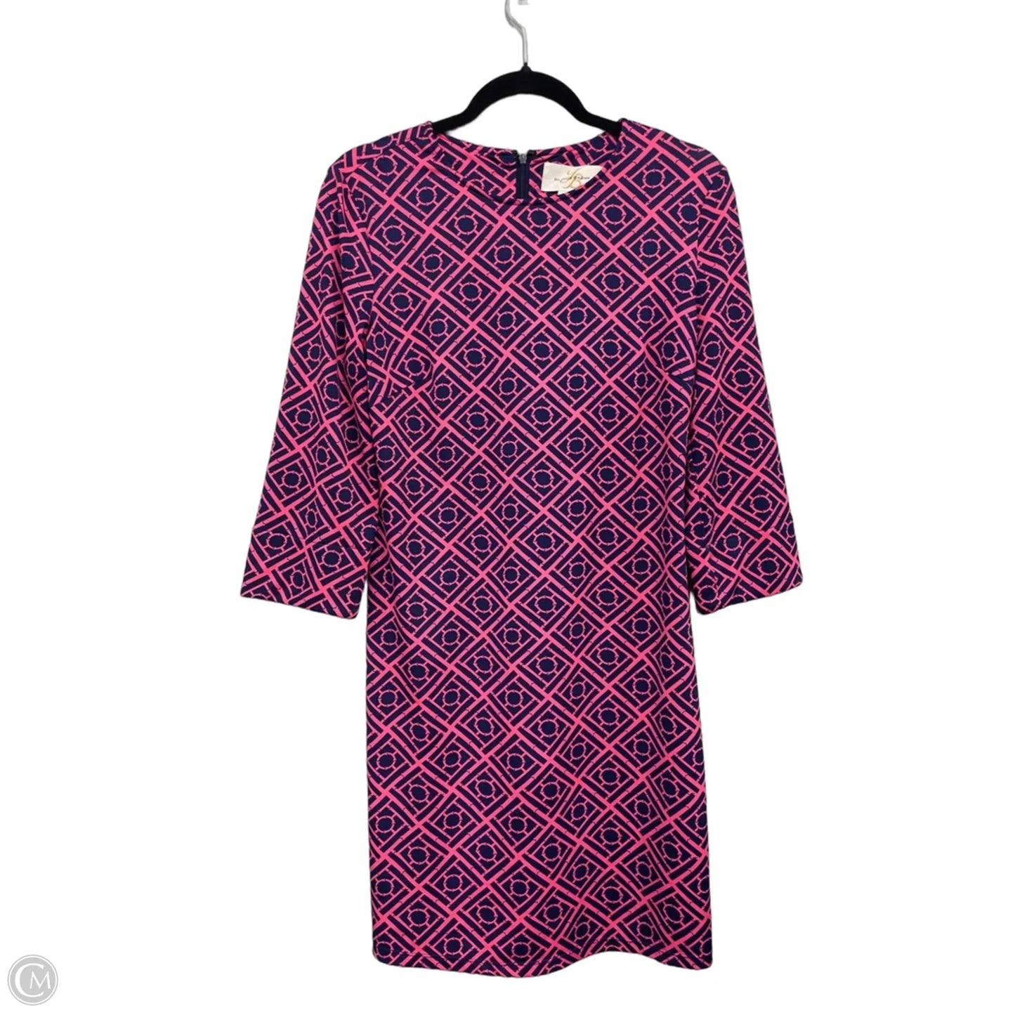 Dress Casual Short By Julie Brown In Blue & Pink, Size: L