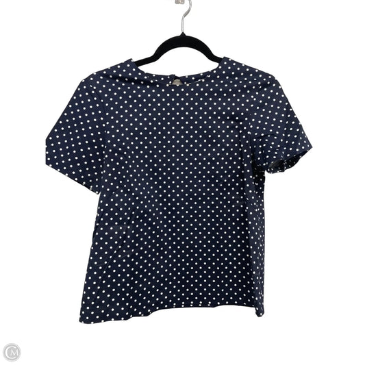 Top Short Sleeve By Draper James In Blue & White, Size: 4