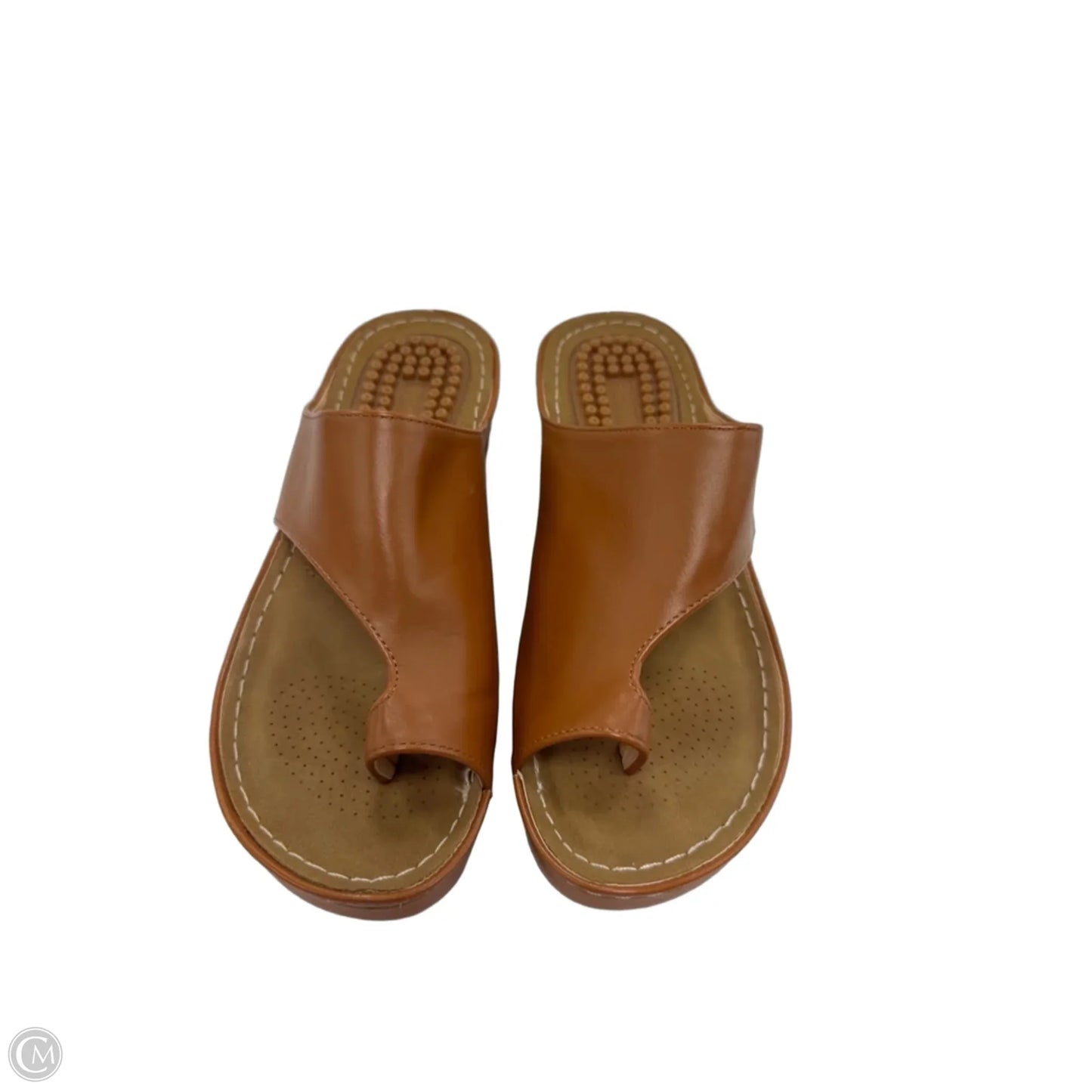Sandals Heels Platform By Clothes Mentor In Copper, Size: 8.5