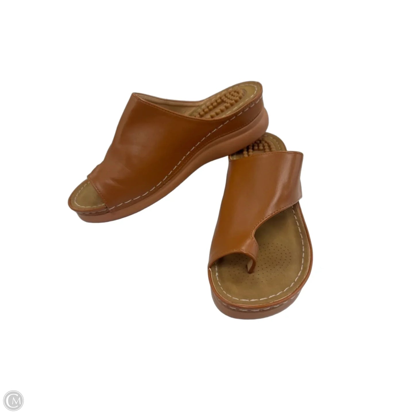 Sandals Heels Platform By Clothes Mentor In Copper, Size: 8.5