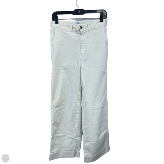 Jeans Wide Leg By Gap In Cream, Size: 6