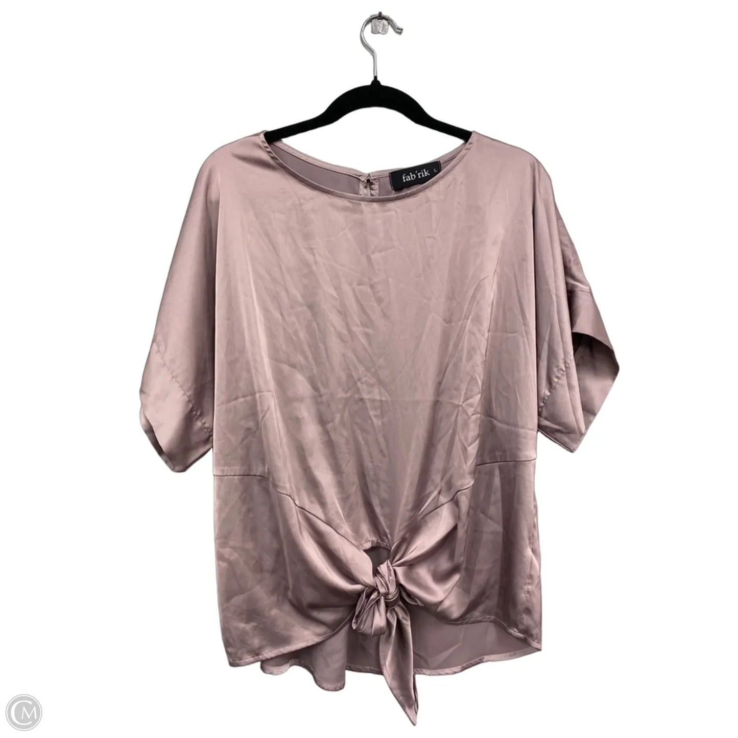 Top Short Sleeve By Fabrik In Purple, Size: L