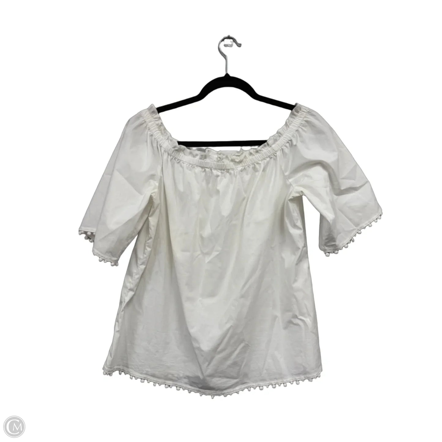 Top Short Sleeve By Trina Turk In White, Size: L