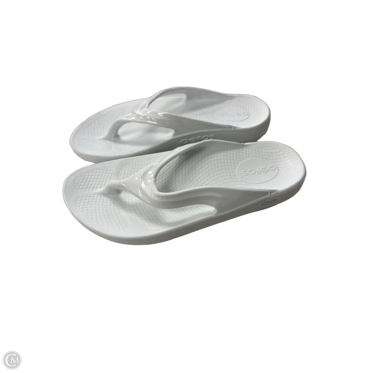 Sandals Flip Flops By Oofos In White, Size: 7