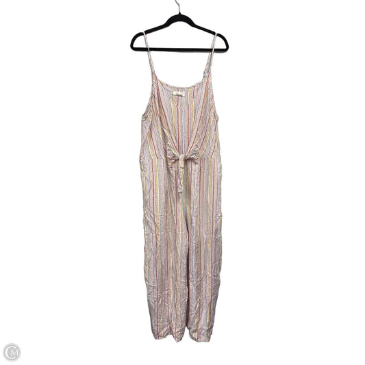 Jumpsuit By Lou And Grey In White & Yellow, Size: Xl