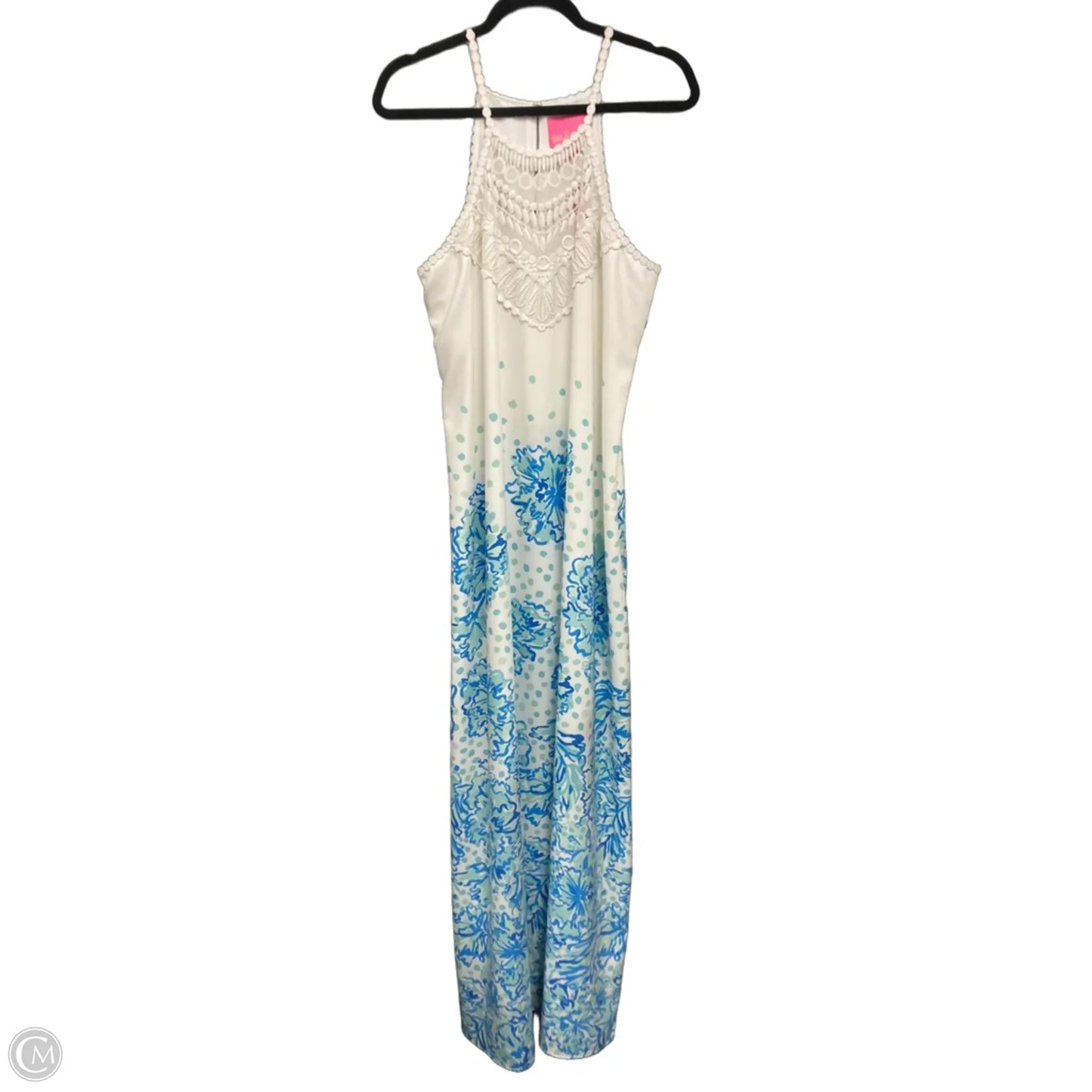 Dress Designer By Lilly Pulitzer In Blue & White, Size: 14