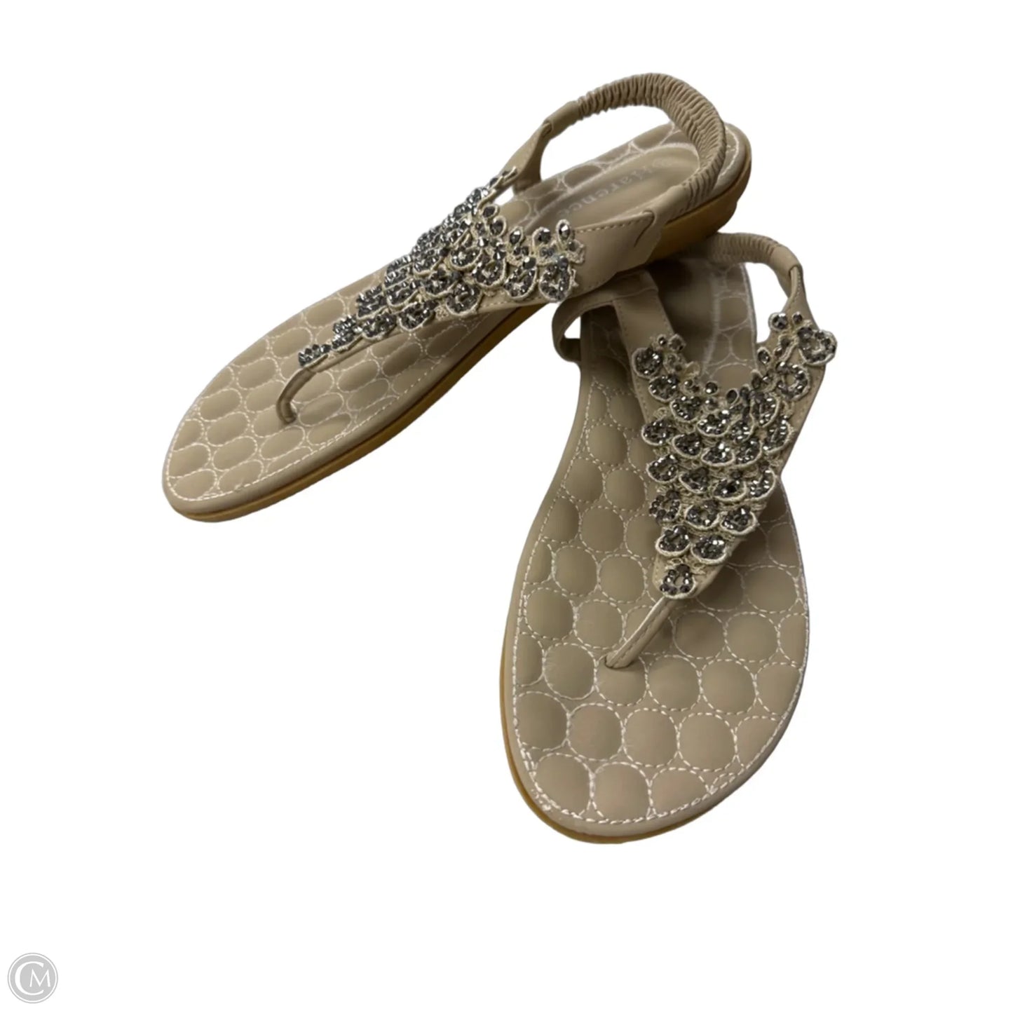Sandals Flats By Clothes Mentor In Tan, Size: 10