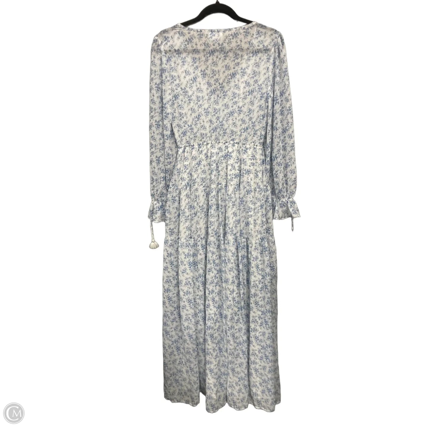 Dress Casual Maxi By Clothes Mentor In Blue & White, Size: S