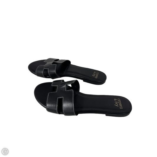 Sandals Flats By Crown And Ivy In Black, Size: 11