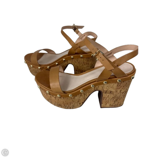 Sandals Heels Block By Schutz In Tan, Size: 9.5