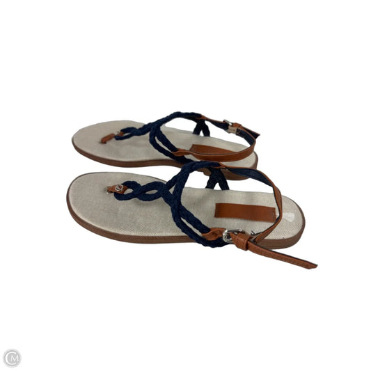 Sandals Flats By Nautica In Blue & Brown, Size: 8.5