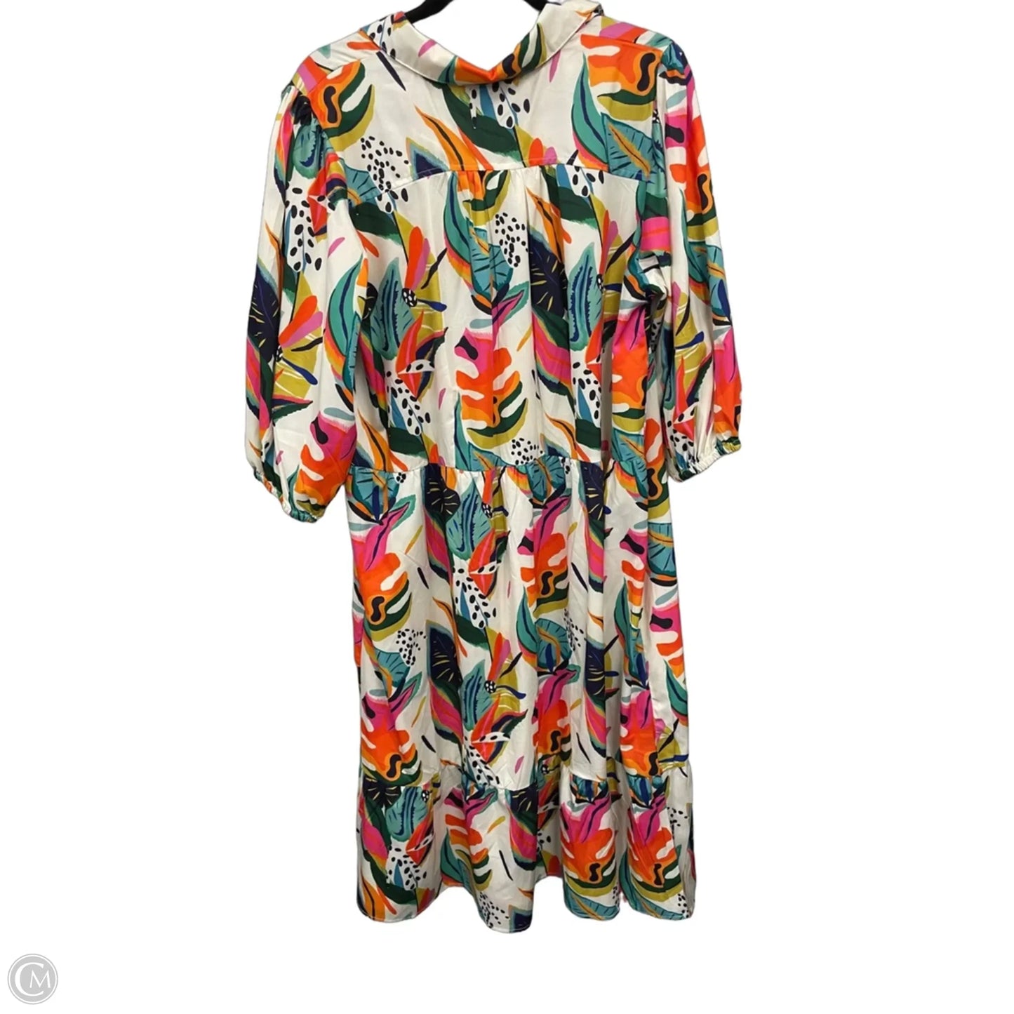 Dress Casual Midi By Umgee In Green & Orange, Size: L